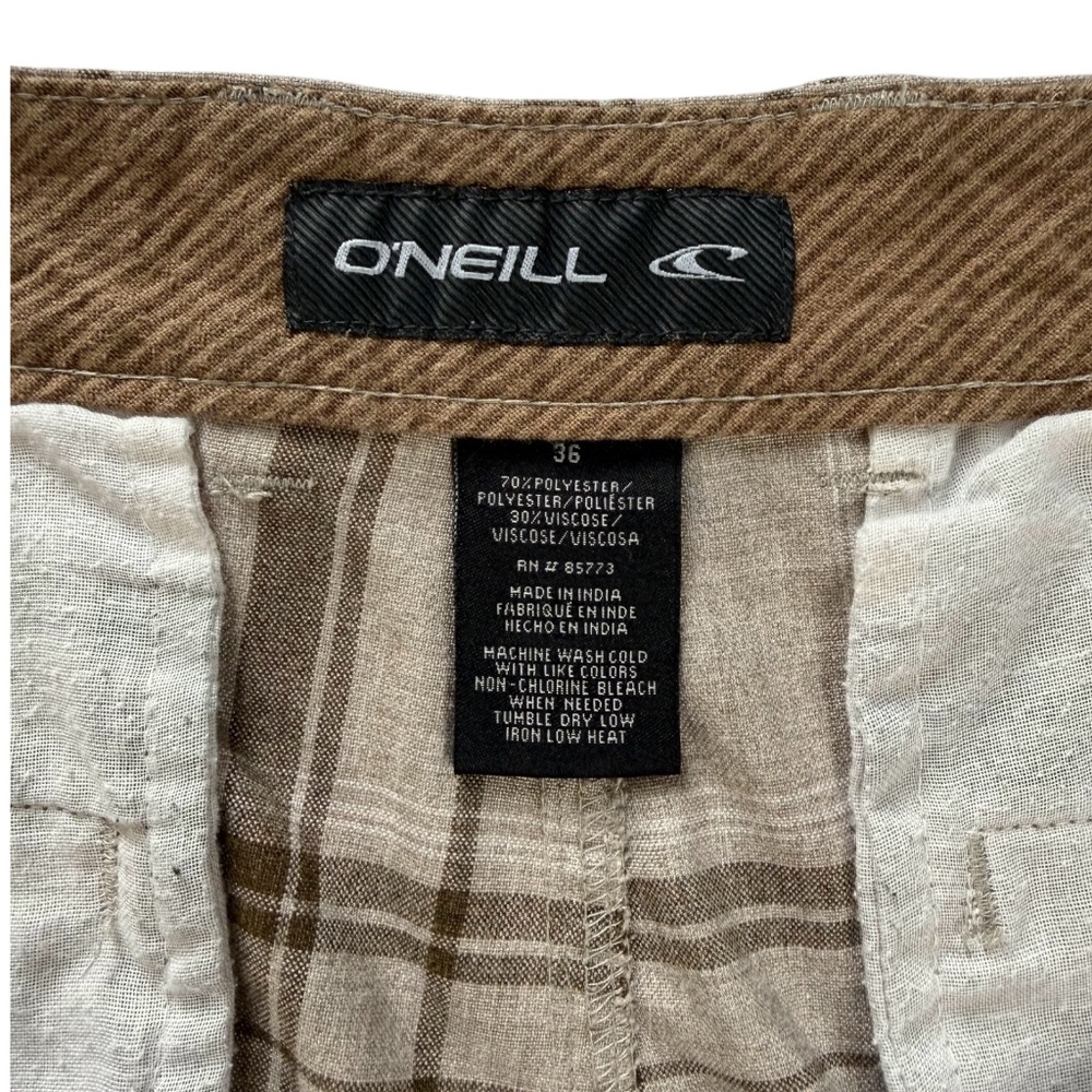 O'Neill Flat Front Plaid Casual Shorts Men's 36 Beach Preppy Vacation Outdoors - Picture 10 of 11